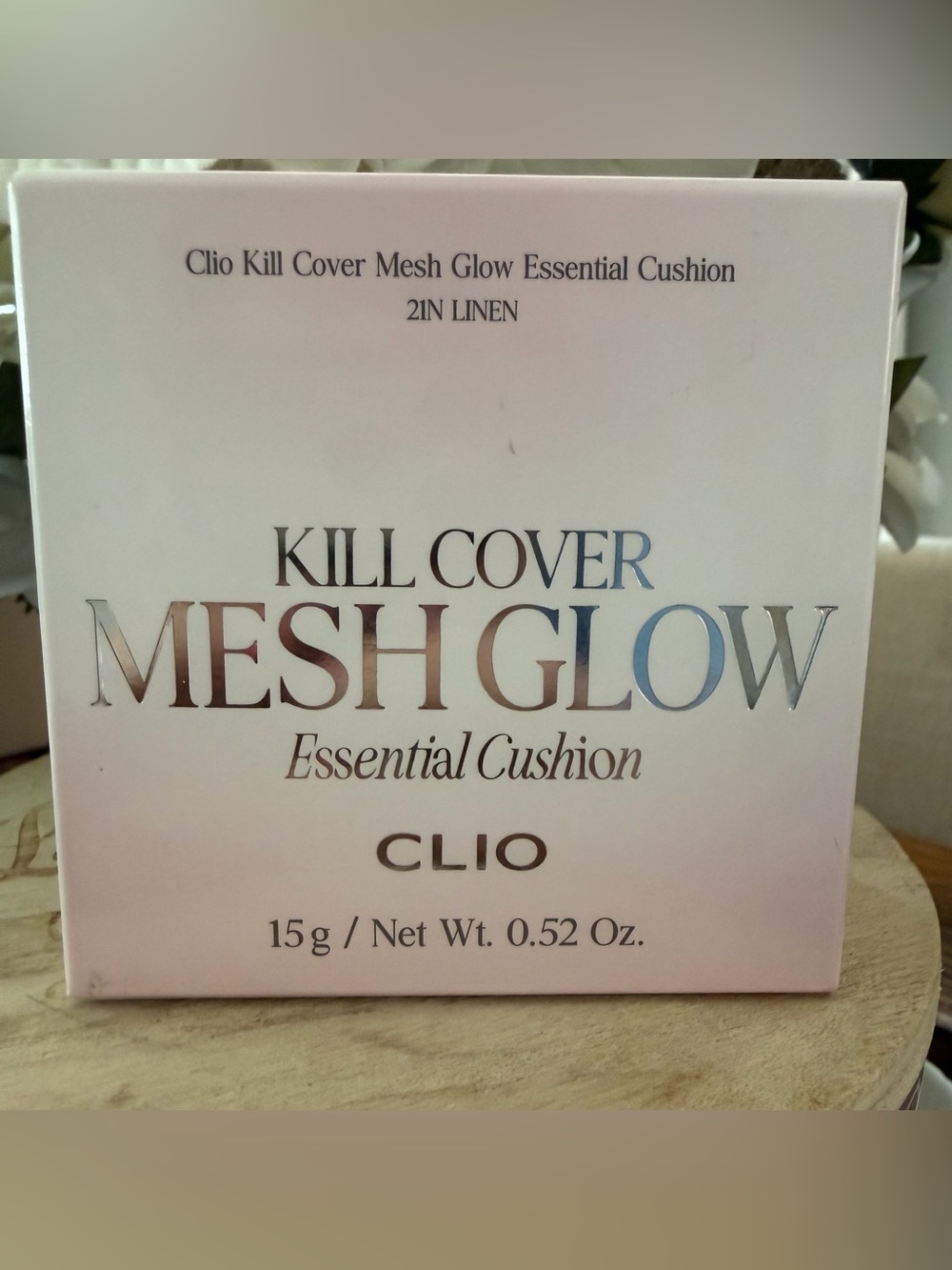 Clio Kill Cover Mesh Glow Cushion - #21N Linen Color NEW IN BOX Korean beauty